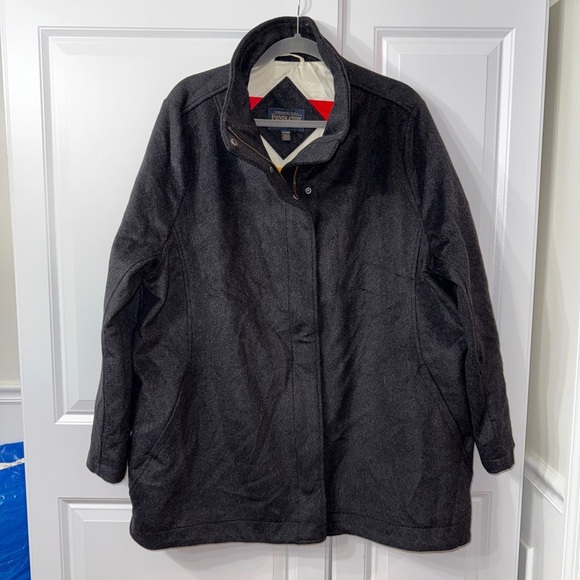 Pendleton Wool Full Zip Gray Grey Coat Size XXL Women’s - Picture 1 of 7